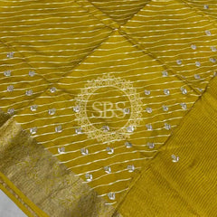 LEHERIYA MOONGA SILK SAREE