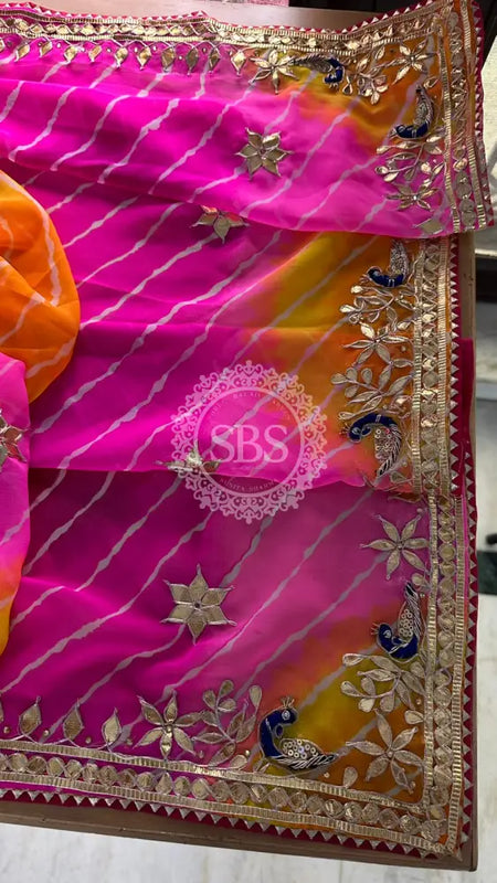 LEHERIYA VINTAGE BOOTE SAREE
