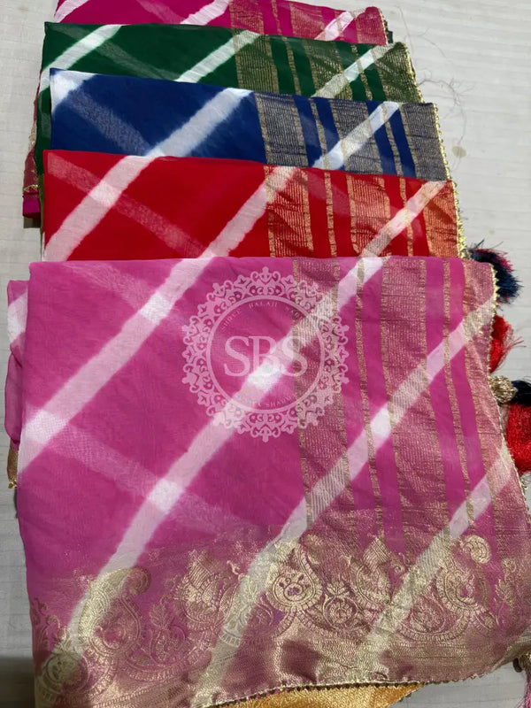 LEHERIYA ZARI WORK SAREE