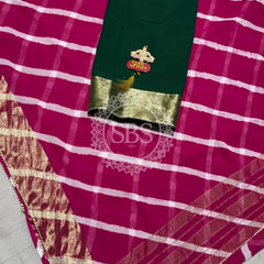 LEHERIYA ZARI WORK SAREE