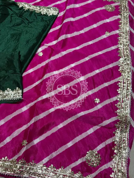 LEHERIYA ZARI WORK SAREE
