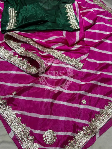LEHERIYA ZARI WORK SAREE