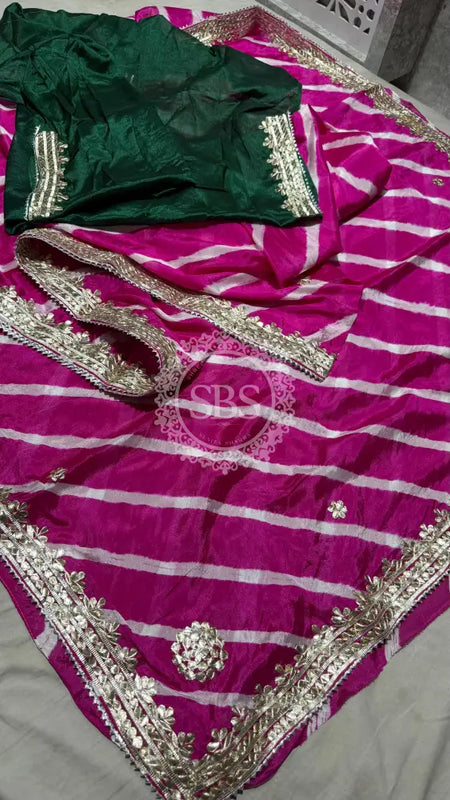 LEHERIYA ZARI WORK SAREE
