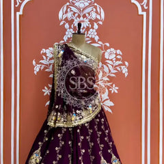 MEENAWATI MARWARI RAJASTHANI LEHENGA Burgundy