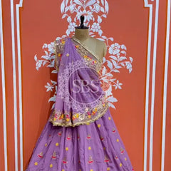 MEENAWATI MARWARI RAJASTHANI LEHENGA Levender