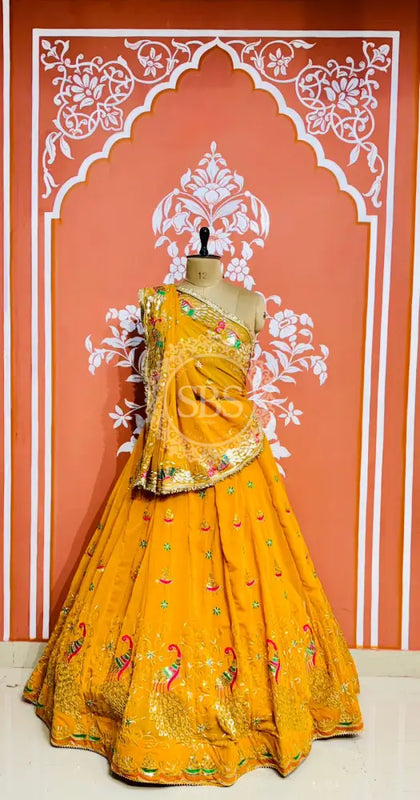 MEENAWATI MARWARI RAJASTHANI LEHENGA Mustard