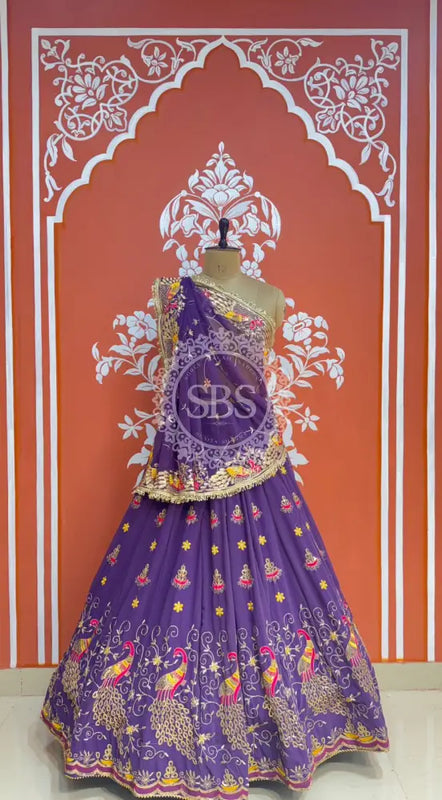 MEENAWATI MARWARI RAJASTHANI LEHENGA Purple