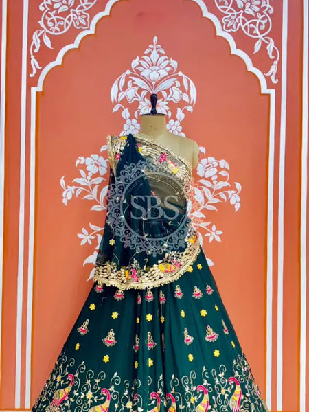 MEENAWATI MARWARI RAJASTHANI LEHENGA Teal