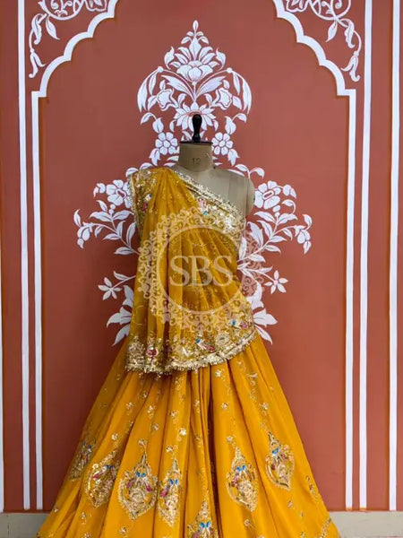 MEENAWATI MARWARI RAJASTHANI LEHENGA Yellow