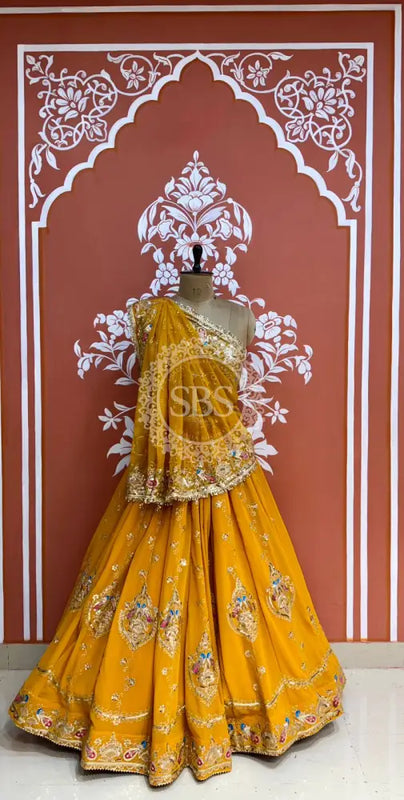 MEENAWATI MARWARI RAJASTHANI LEHENGA Yellow
