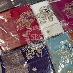 MOONGA SILK HANDWORK GOTA PATTI SAREE
