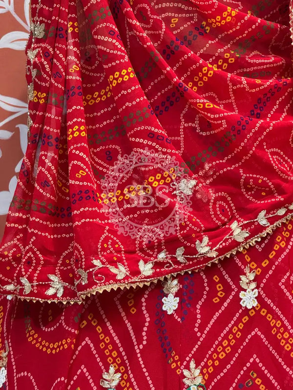 MOSH CRAPE FLORAL LEHENGA