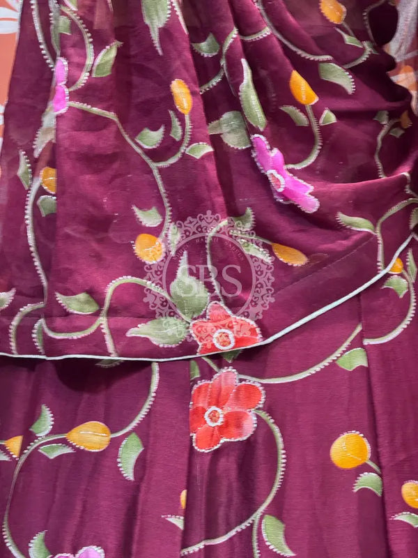 MOSH CRAPE FLORAL LEHENGA