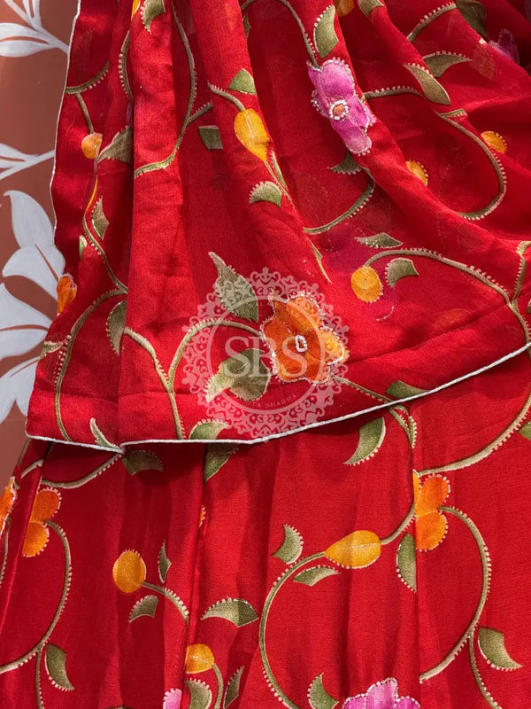 MOSH CRAPE FLORAL LEHENGA