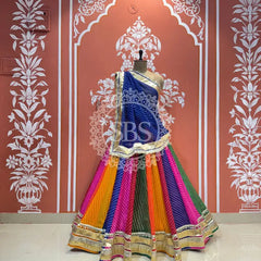 MOTHRA FULL FLARED LEHENGA Blue & multi