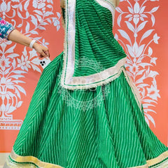 MOTHRA FULL FLARED LEHENGA Green