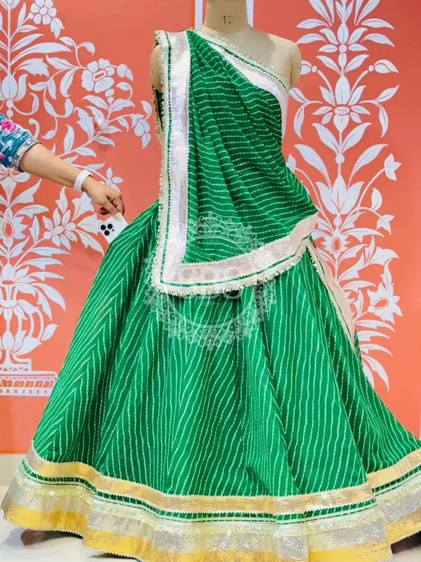 MOTHRA FULL FLARED LEHENGA Green