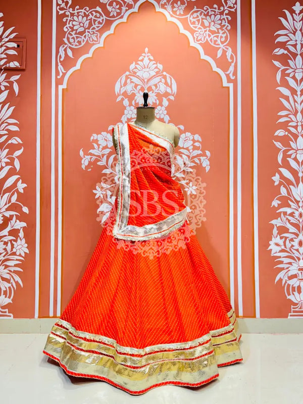 MOTHRA FULL FLARED LEHENGA Orange