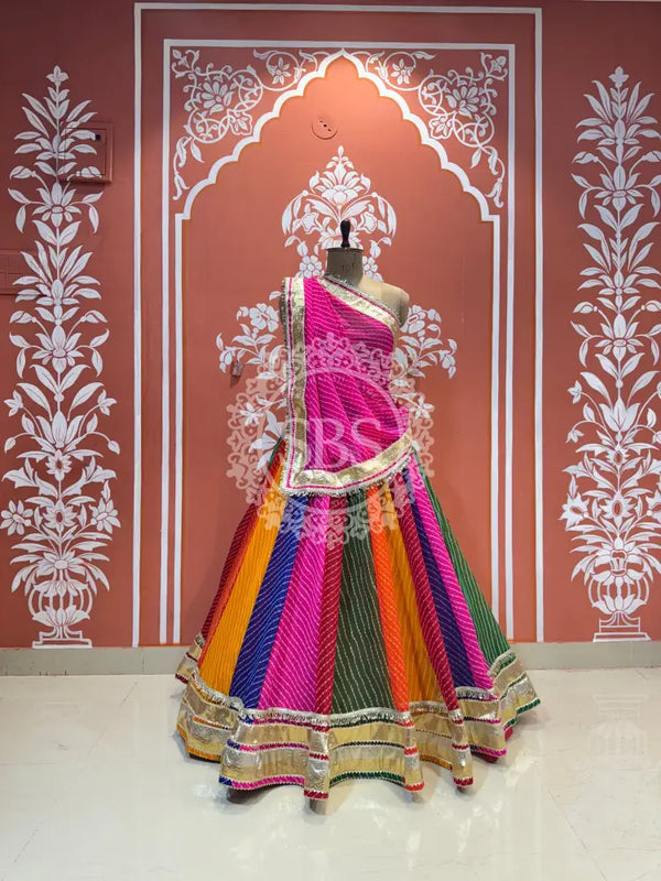 MOTHRA FULL FLARED LEHENGA Pink & Multi