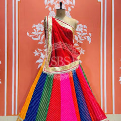 MOTHRA FULL FLARED LEHENGA Red & Multi