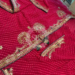 MOTHRA GOTA PATTI SAREE Pink / Free Size