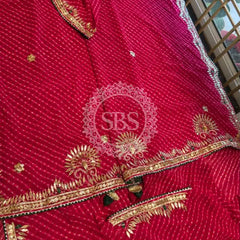 MOTHRA GOTA PATTI SAREE Pink / Free Size