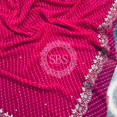 MOTHRA GOTA PATTI WORK SAREE Pink / Free Size