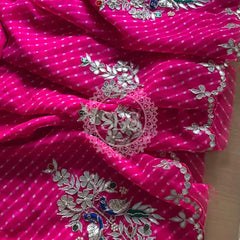 MOTHRA GOTA PATTI WORK SAREE Pink / Free Size