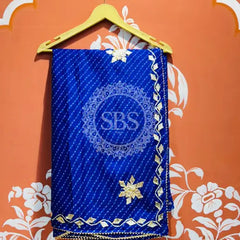 MOTHRA KOTA DORIYA GOTA PATTI SAREE Blue / Free Size