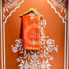 MOTHRA KOTA DORIYA GOTA PATTI SAREE Orange / Free Size