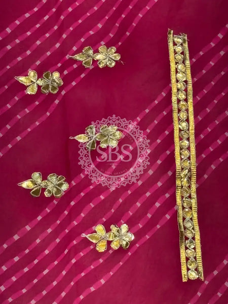 MOTHRA LEHERIYA CXC GEORGETTE SAREE Dark Pink / Free Size