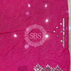 MOTHRA LEHERIYA GOTA PATTI SAREE Pink / Free Size