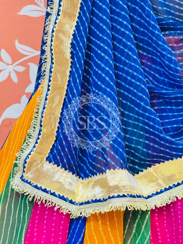 MULTICOLOR MOTHRA FULL FLARED LEHENGA