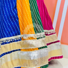 MULTICOLOR MOTHRA FULL FLARED LEHENGA