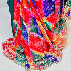 MULTICOLOUR CARNIVAL GEORGETTE SAREE
