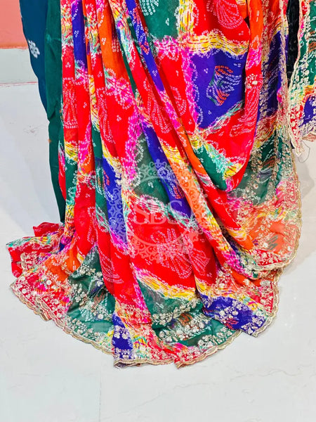 MULTICOLOUR CARNIVAL GEORGETTE SAREE