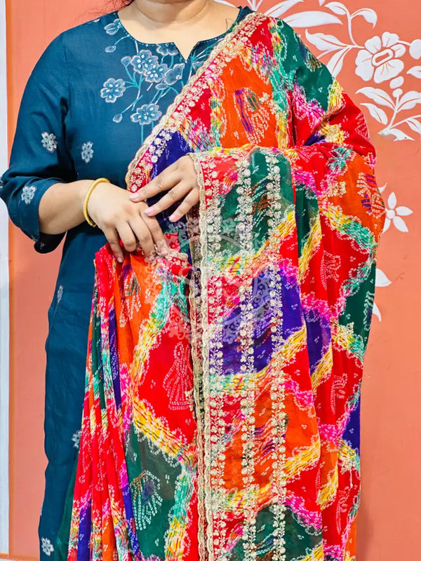 MULTICOLOUR CARNIVAL GEORGETTE SAREE