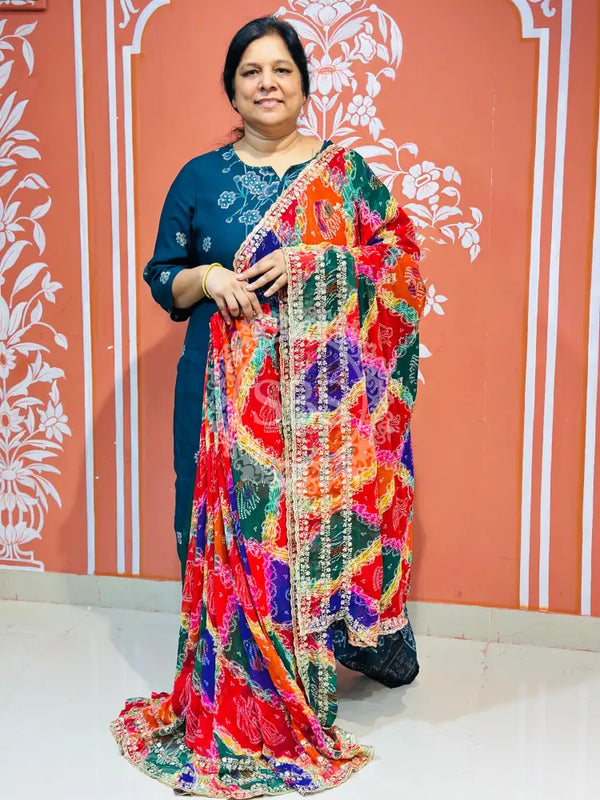 MULTICOLOUR CARNIVAL GEORGETTE SAREE