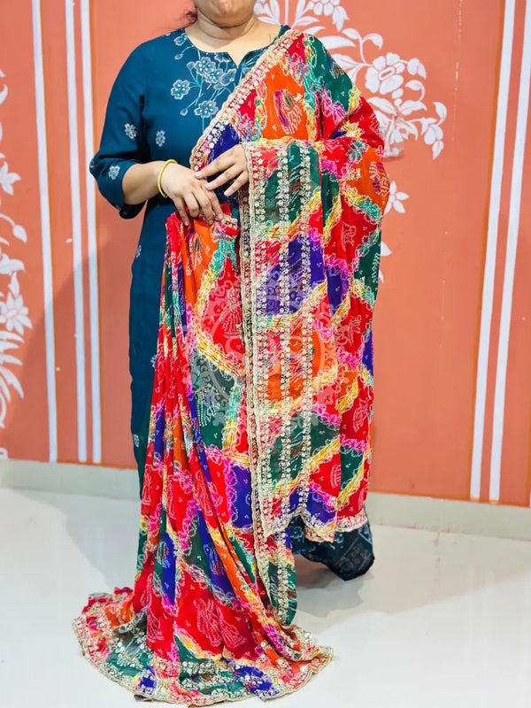 MULTICOLOUR CARNIVAL GEORGETTE SAREE