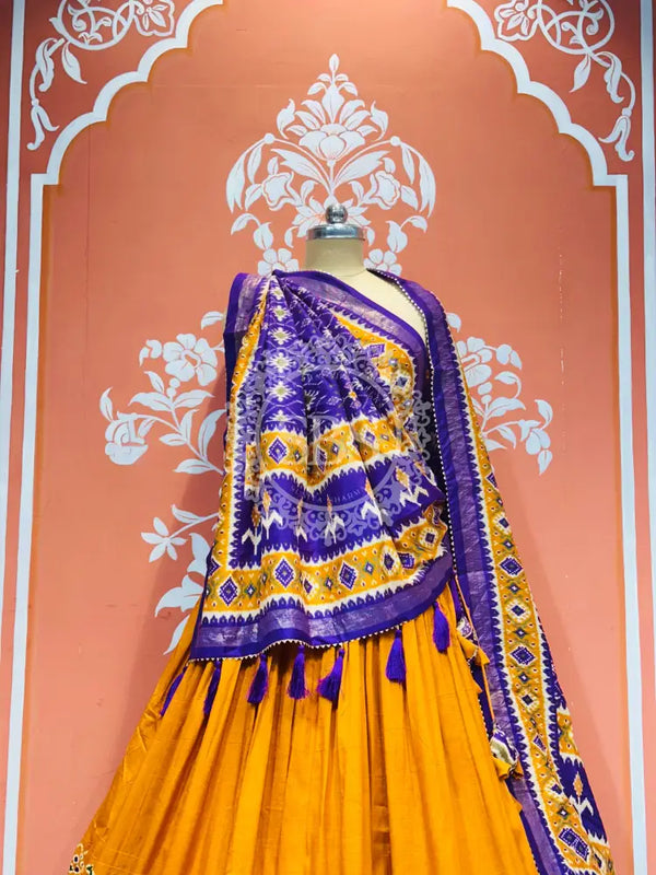 PICHWAI PRINT GUJRATI LEHENGA CHOLI