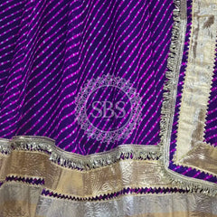 PINK PURPLE MOTHRA GOTA FULL FLARED LEHENGA