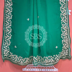 PITTAN WORK PURE CHIFFON SAREE