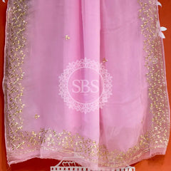 PITTAN WORK PURE CHIFFON SAREE