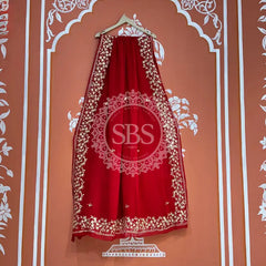 PITTAN WORK PURE CHIFFON SAREE