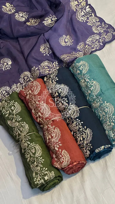 PITTAN WORK UPADA SILK SAREE