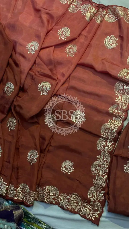 PITTAN WORK UPADA SILK SAREE
