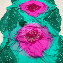 Pure Chiffon Bandhej Saree