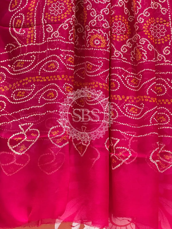 PURE CHIFFON BHANDEJ DUPATTA