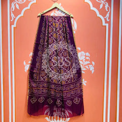 PURE CHIFFON BHANDEJ DUPATTA Purple