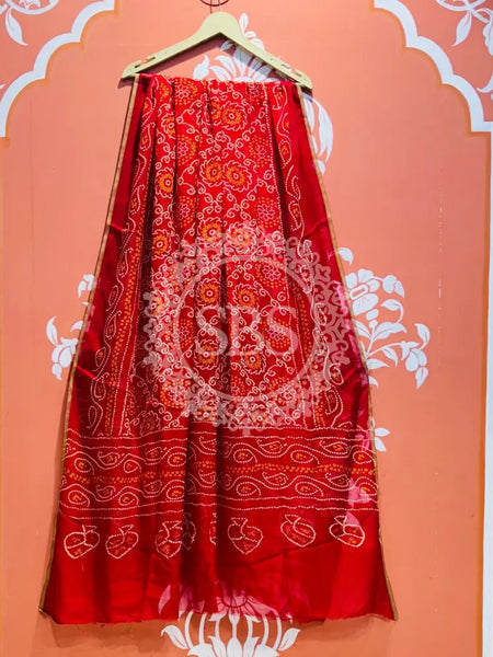 PURE CHIFFON BHANDEJ DUPATTA Red